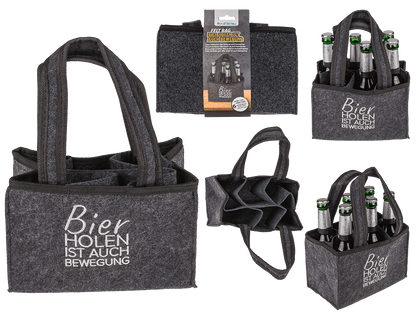 Felt Bottle Bag with 6 compartments,