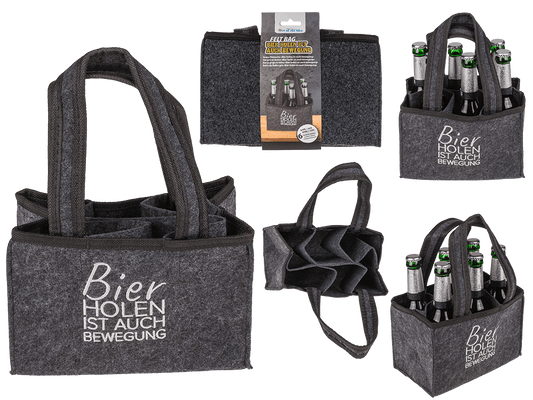Felt Bottle Bag with 6 compartments,