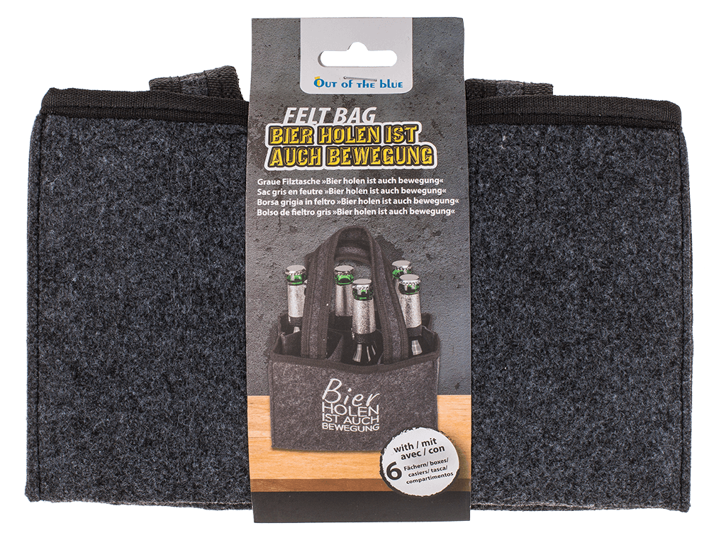 Felt Bottle Bag with 6 compartments,