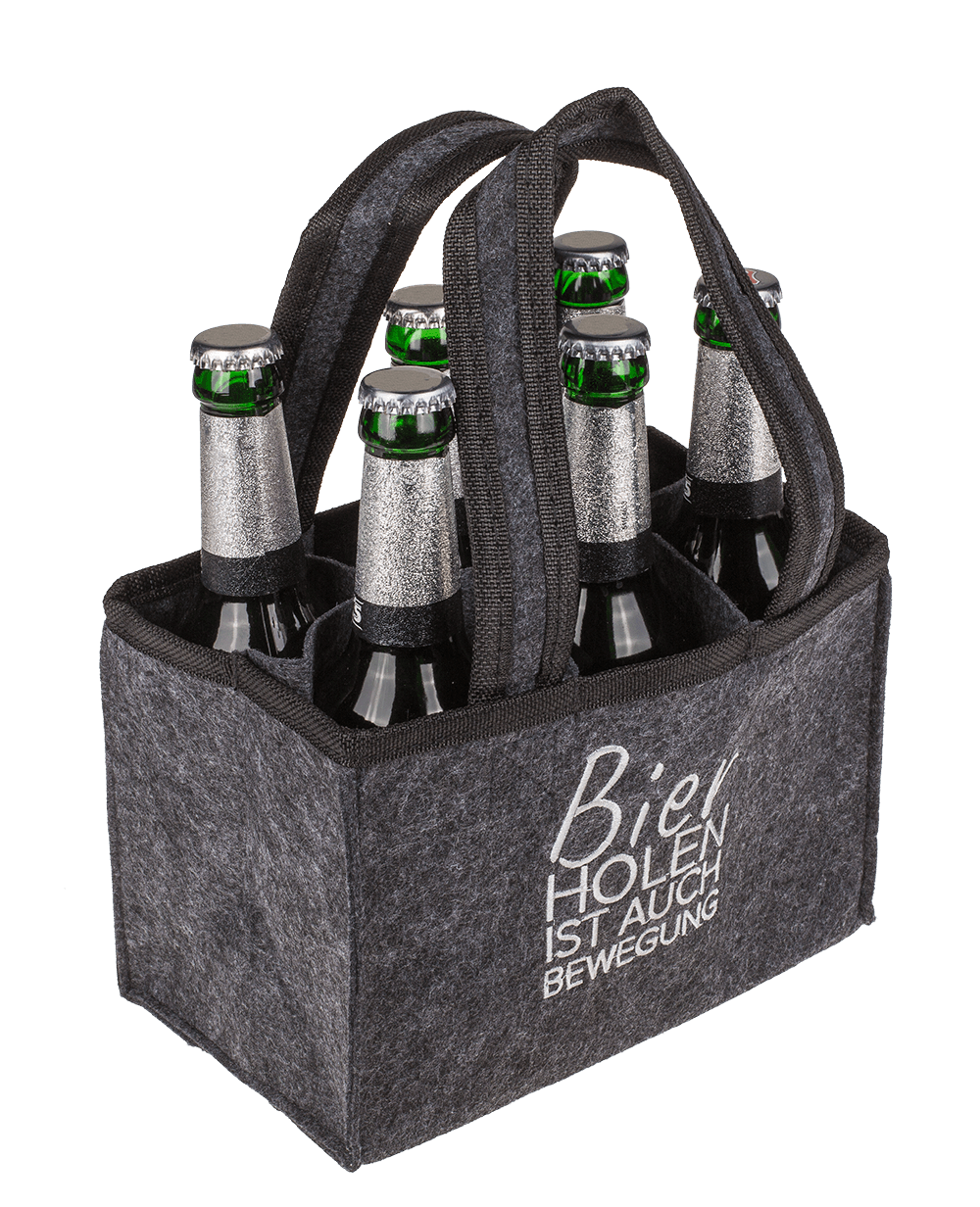 Felt Bottle Bag with 6 compartments,