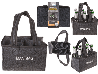 Felt Bottle Bag with 6 compartments,