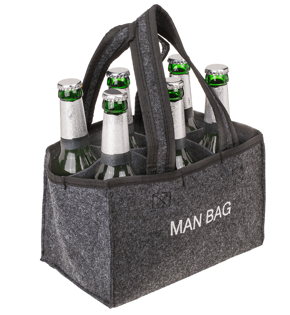 Felt Bottle Bag with 6 compartments,