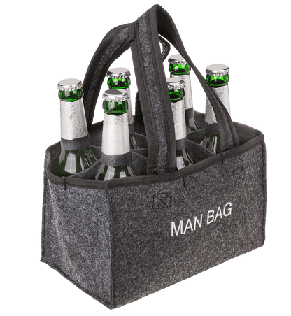 Felt Bottle Bag with 6 compartments,