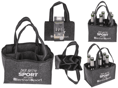 Felt bottle bag with 6 compartments,