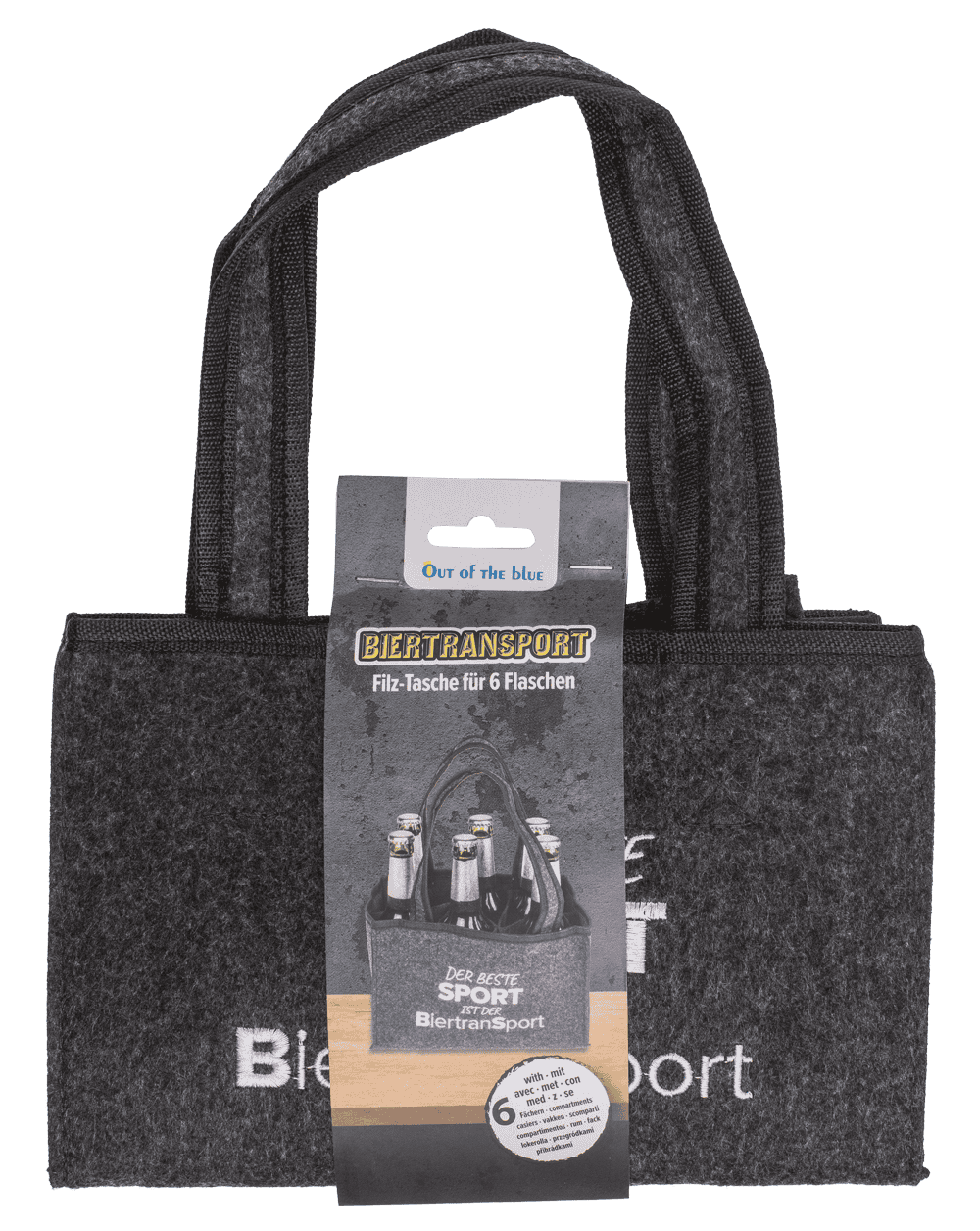 Bolsa de fieltro para botellas con 6