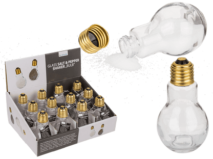 Glass salt & pepper shaker, Bulb,