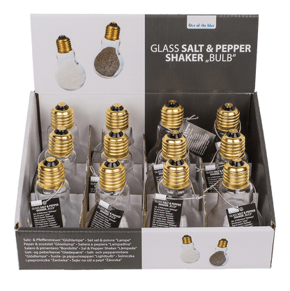Glass salt & pepper shaker, Bulb,