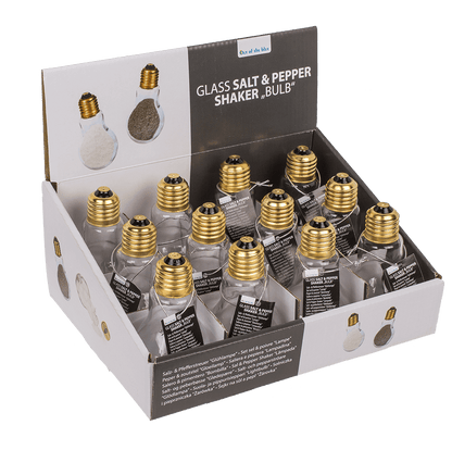 Glass salt & pepper shaker, Bulb,