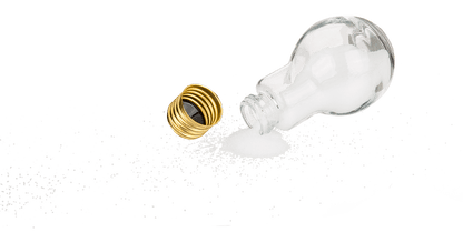 Glass salt & pepper shaker, Bulb,