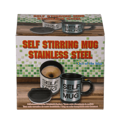 Self stirring mug, stainless steel with plastic,