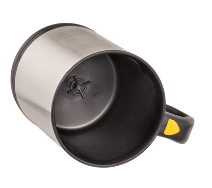 Self stirring mug, stainless steel with plastic,