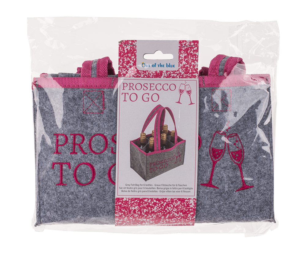 Grey Felt Bag, Prosecco to go,