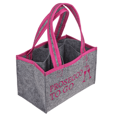 Grey Felt Bag, Prosecco to go,