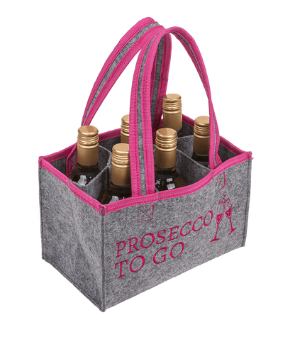 Grey Felt Bag, Prosecco to go,