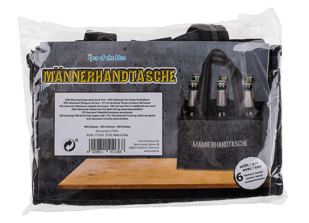 Felt Bottle Bag, Männerhandtasche,