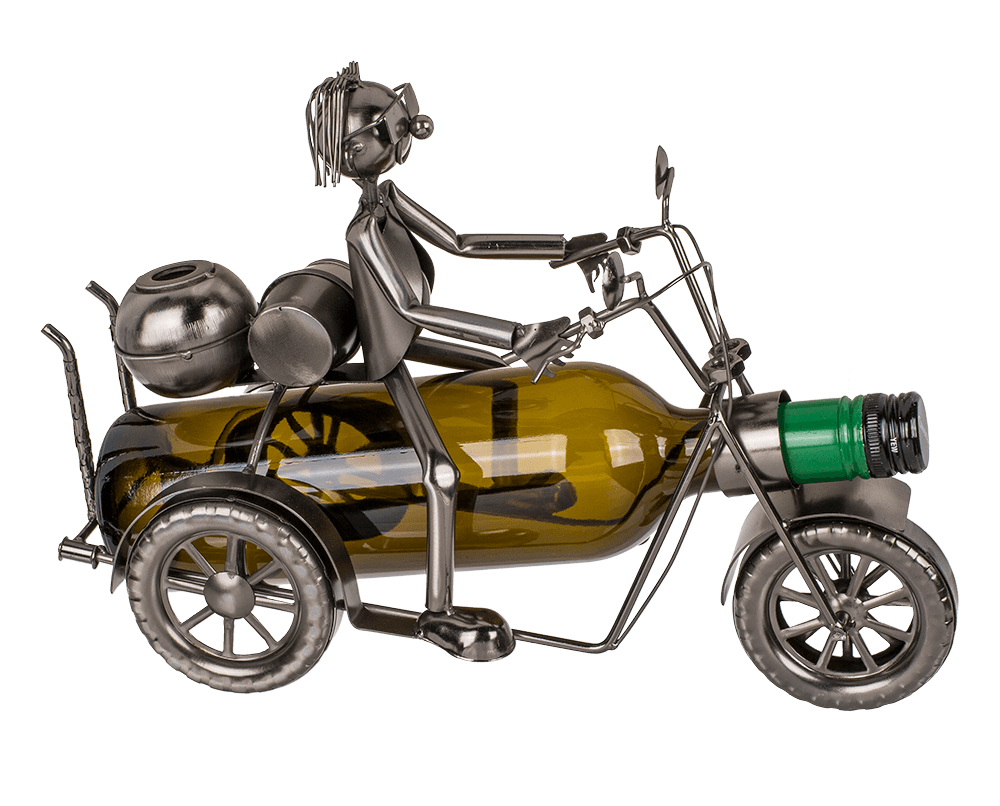Metal bottle holder, Motorbiker,