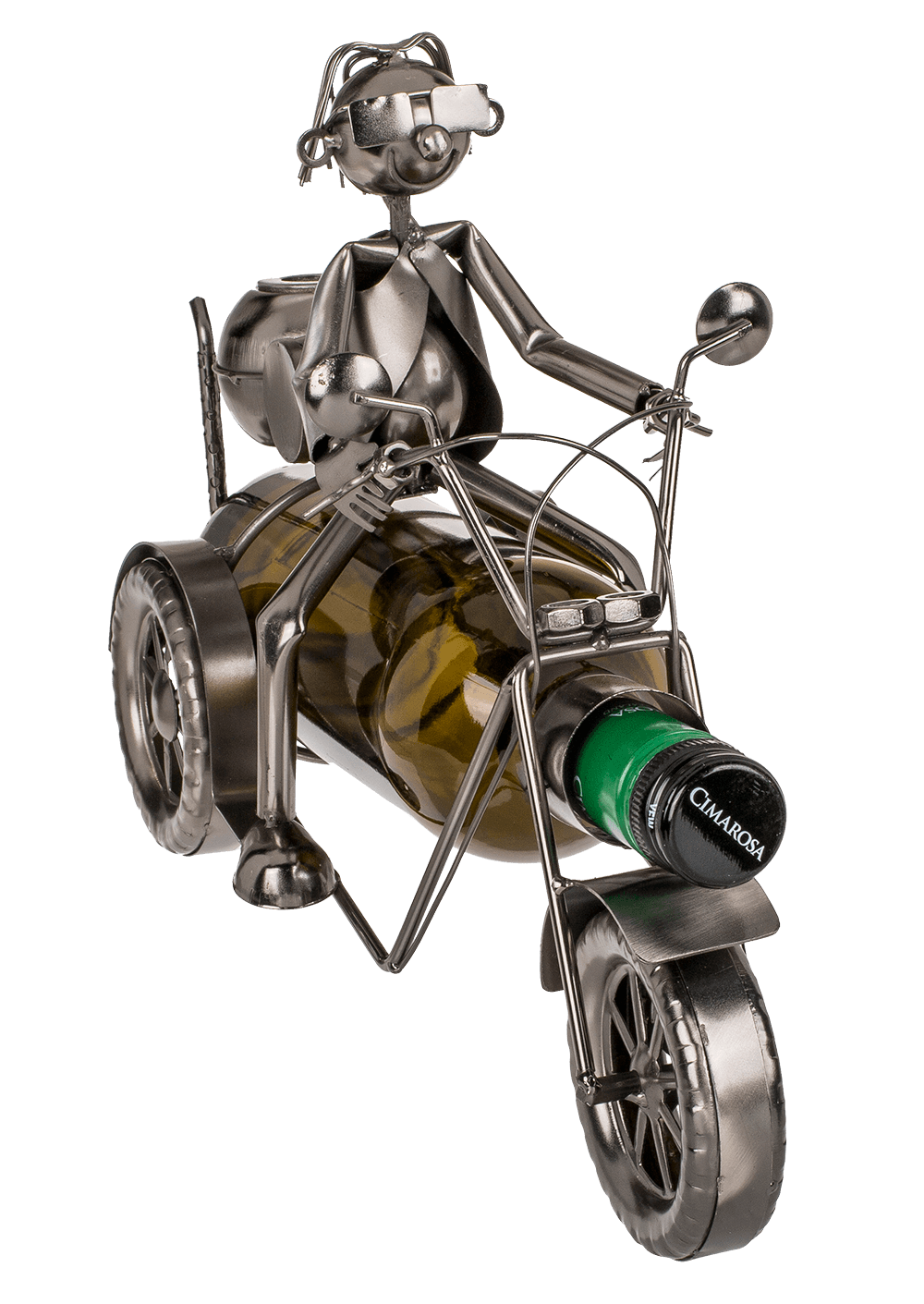 Metal bottle holder, Motorbiker,