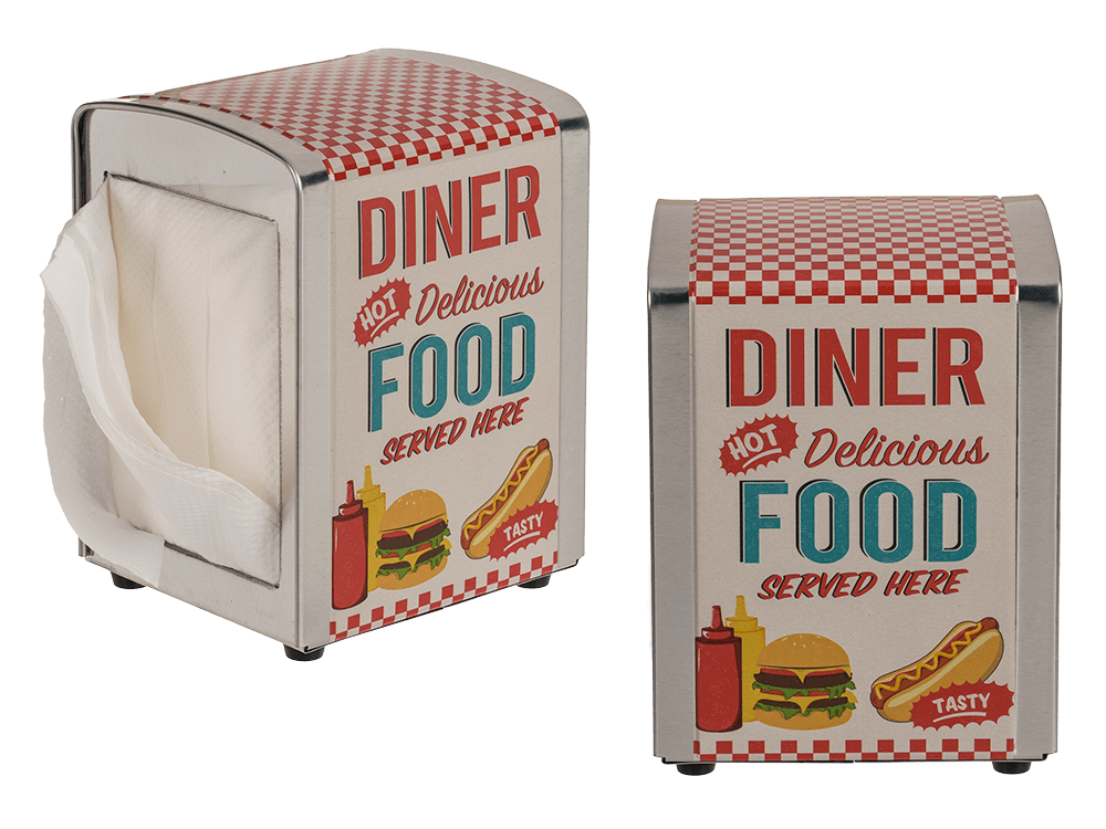 Metal napkin dispenser, Diner,