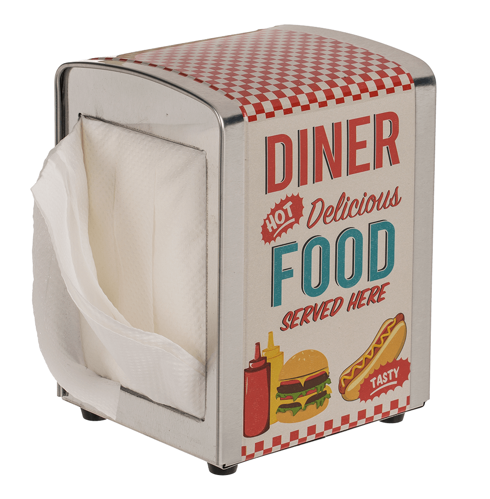 Metal napkin dispenser, Diner,