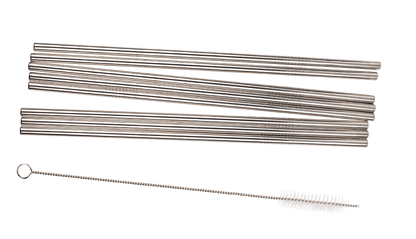 Metal drinking straw with cleaning brush,