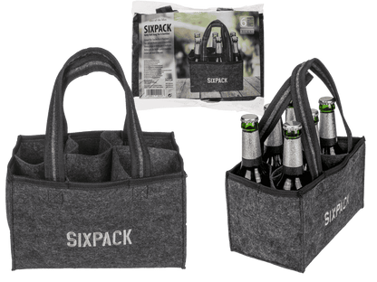 Felt Bottle Bag with 6 compartments, Sixpack,
