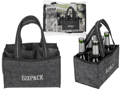 Felt Bottle Bag with 6 compartments, Sixpack,