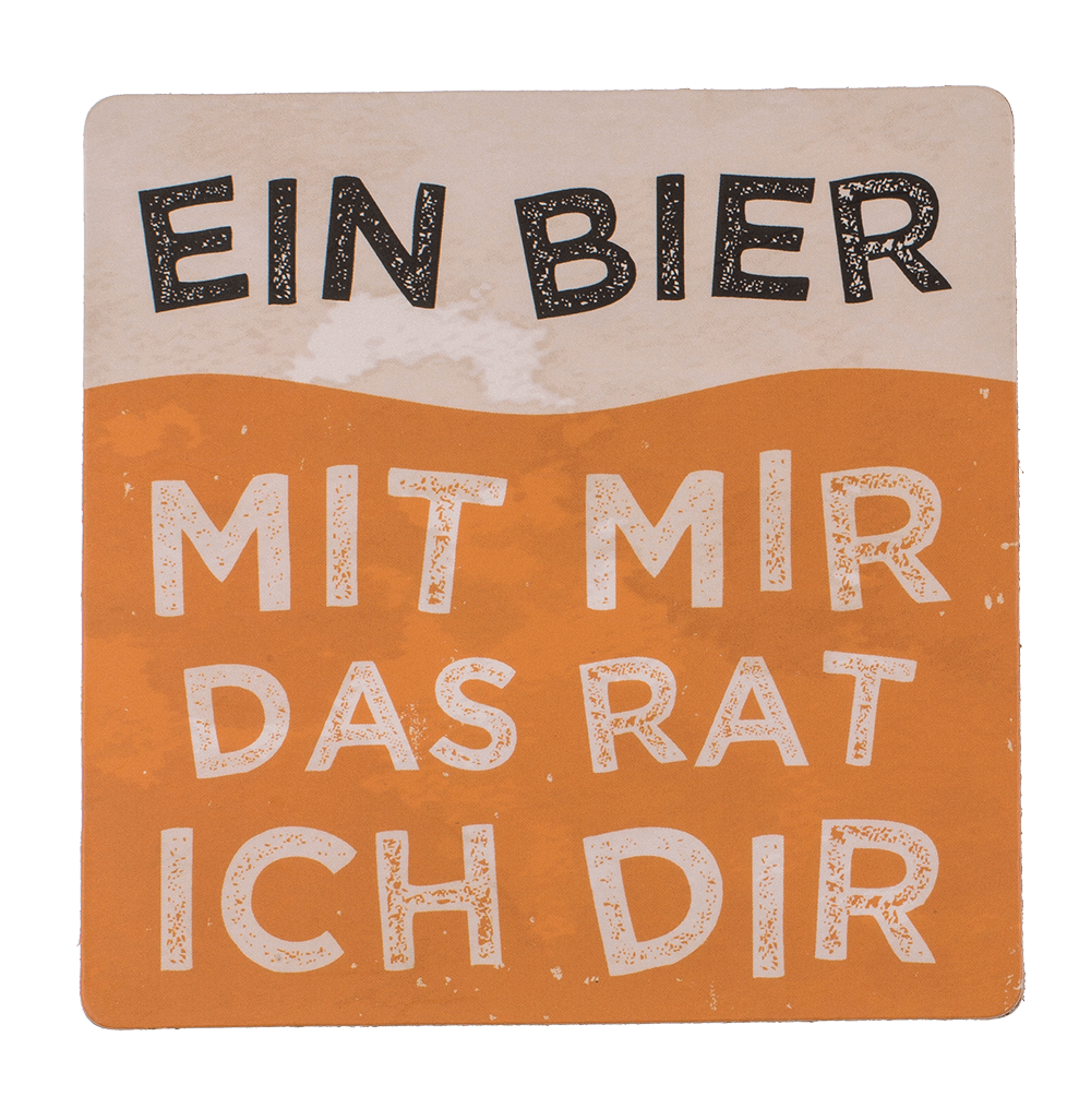 Coaster with cork backing, Slogans