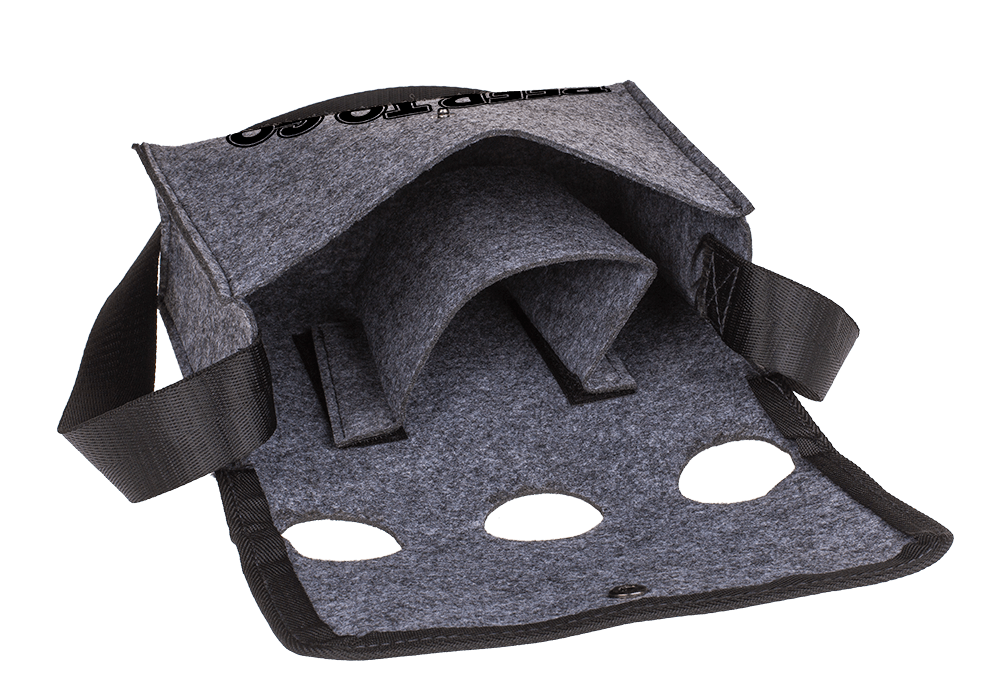 Grey shoulder bag, Beer to go, for 3 bottles