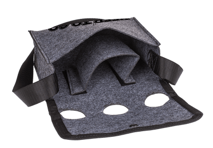 Grey shoulder bag, Beer to go, for 3 bottles