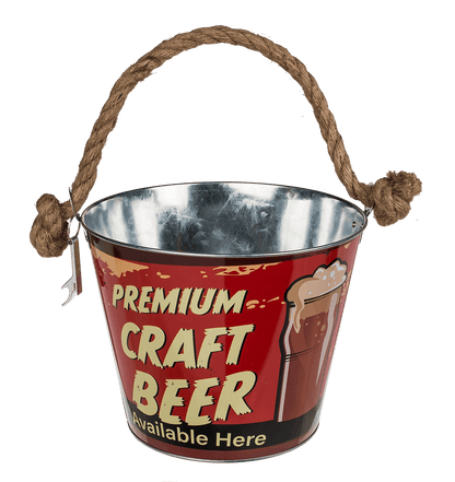 Metal Beer Bucket with Bottle Opener, Beer