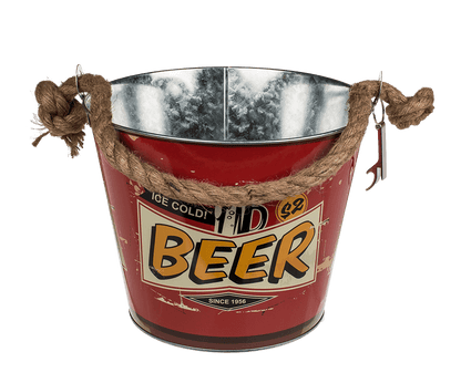 Metal Beer Bucket with Bottle Opener, Beer