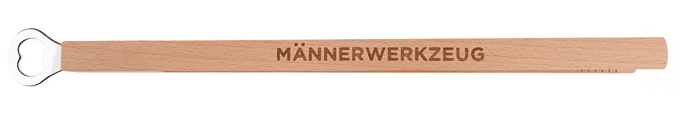 Wooden BBQ-Tongs with bottle opener,