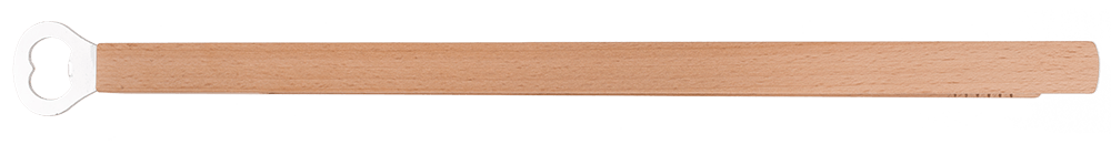 Wooden BBQ-Tongs with bottle opener,