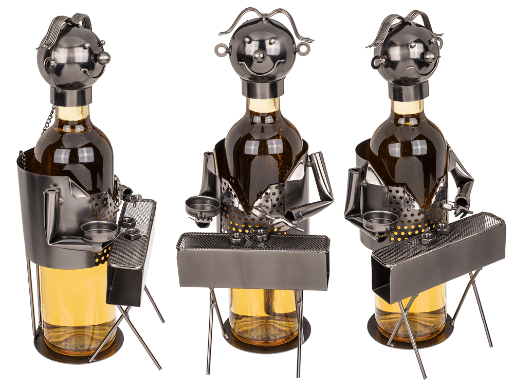 Metal Bottle Holder, BBQ Chef,