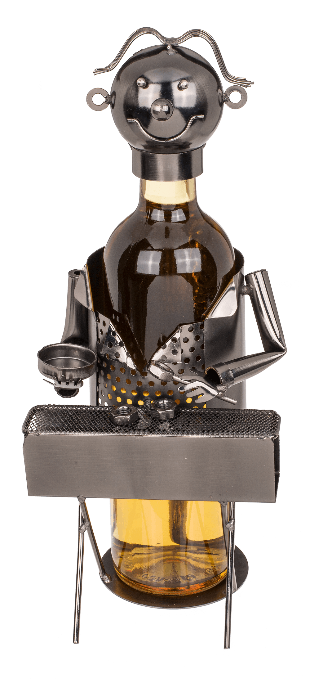 Metal Bottle Holder, BBQ Chef,