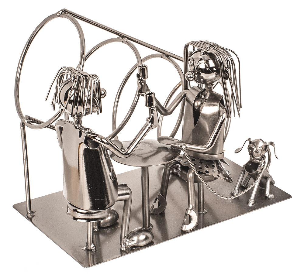 Metal bottle holder, Lovers VIII,