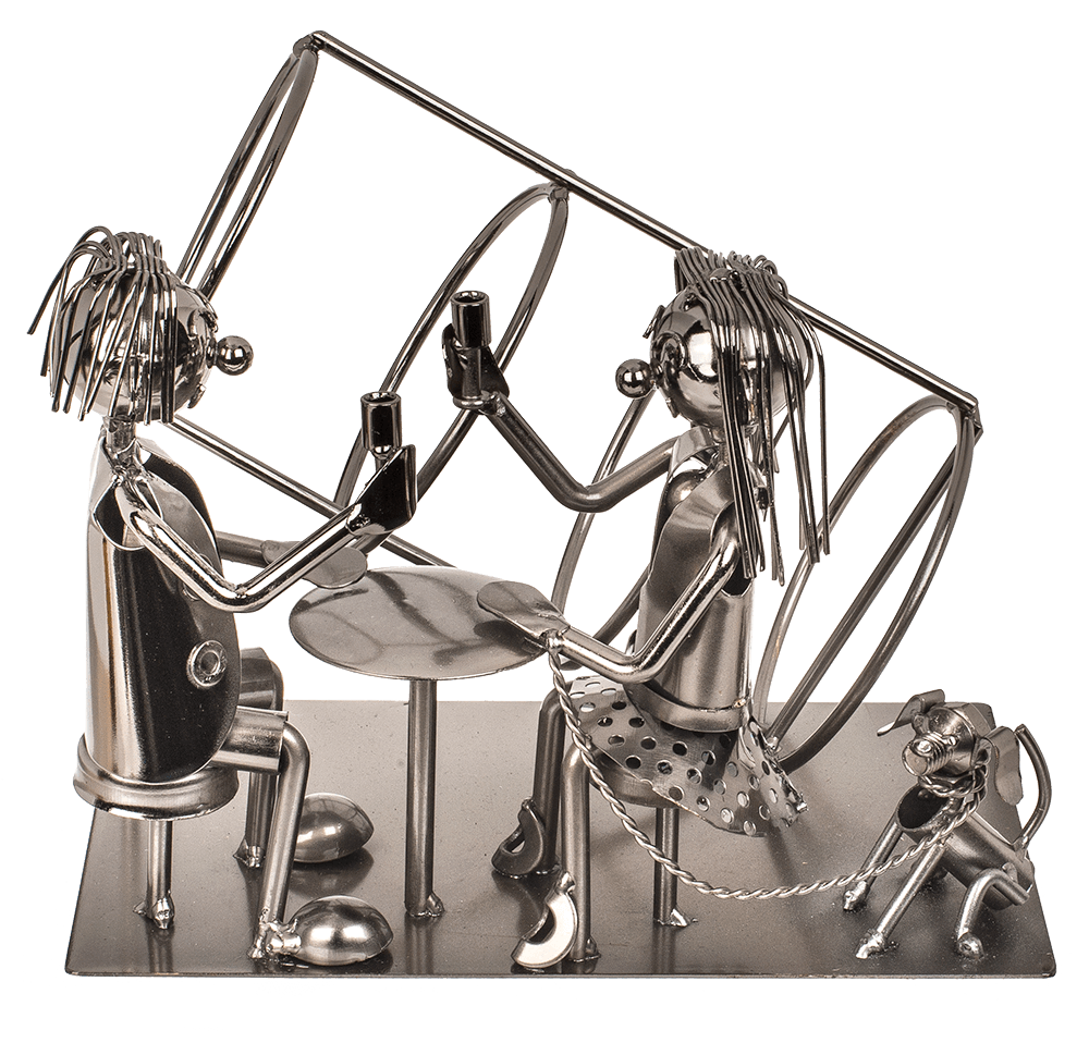 Metal bottle holder, Lovers VIII,
