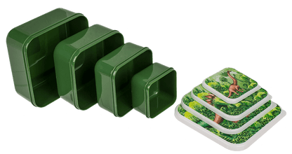 Lunch box, dinosaur, set of 4,