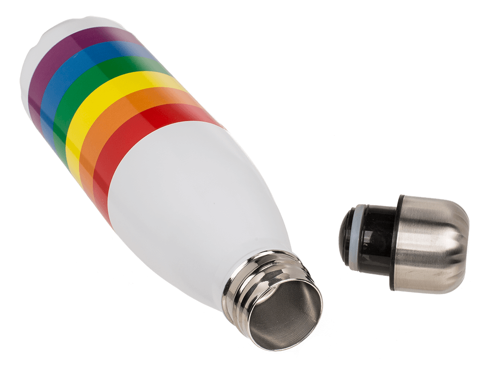 Metall drinking bottle, Pride,