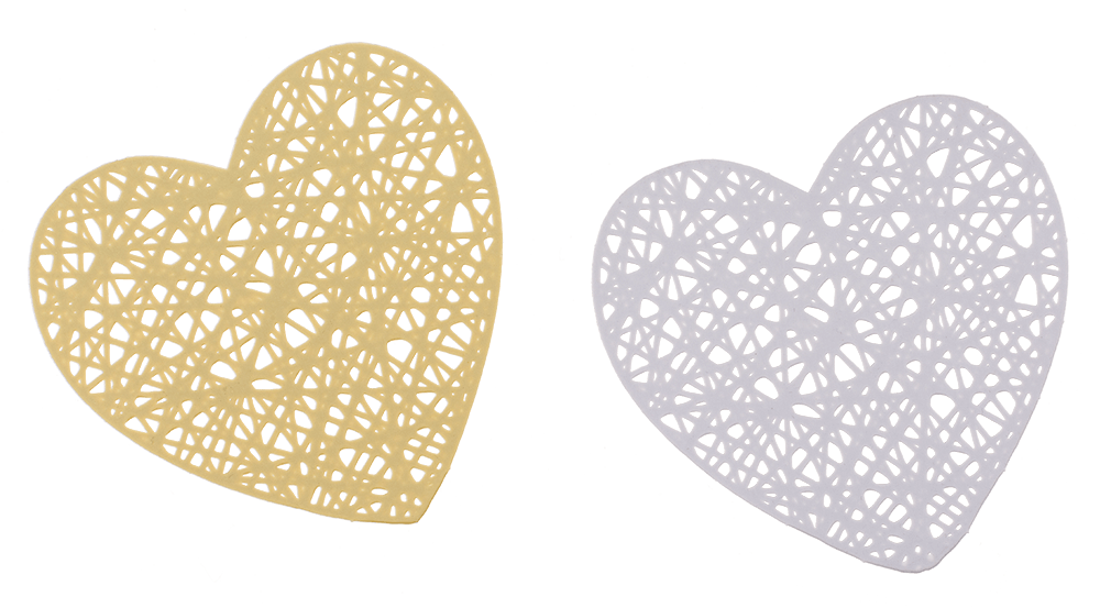 PVC Coaster, Heart, ca. 11 x 11 cm,