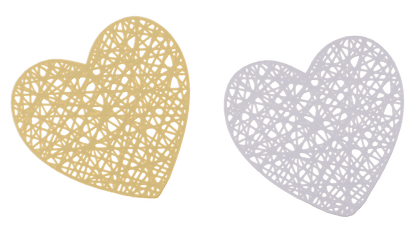 PVC Coaster, Heart, ca. 11 x 11 cm,