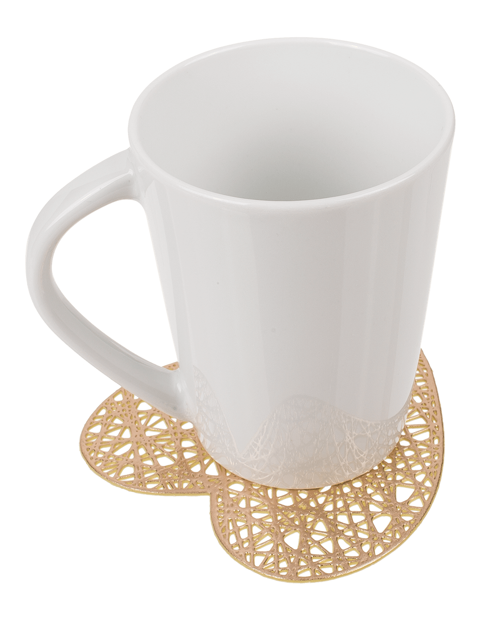 PVC Coaster, Heart, ca. 11 x 11 cm,