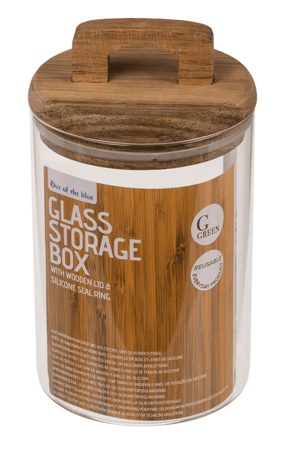 Glass storage box, for 940 ml, ca. 10 x 14 cm,