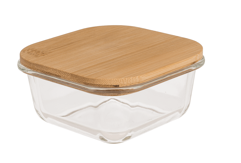 Glass storage box, for 350  ml, ca.12 x 12 cm,