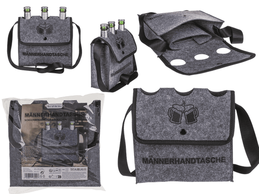 Grey Shoulder Bag, Männerhandtasche,