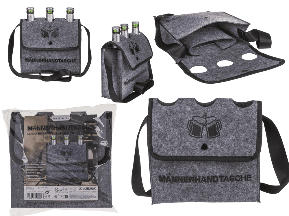 Grey Shoulder Bag, Männerhandtasche,