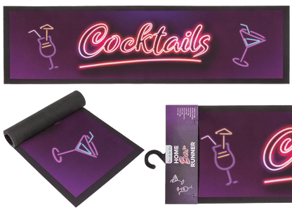 Home bar runner, Cocktails, approx. 89 x 25 cm,