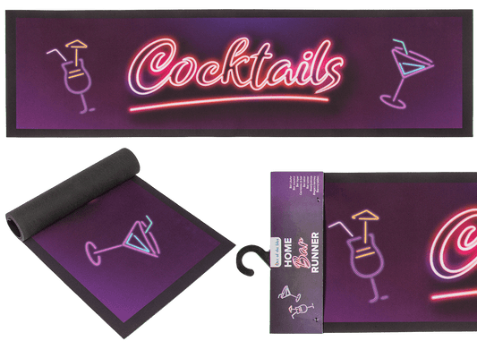 Home bar runner, Cocktails, approx. 89 x 25 cm,