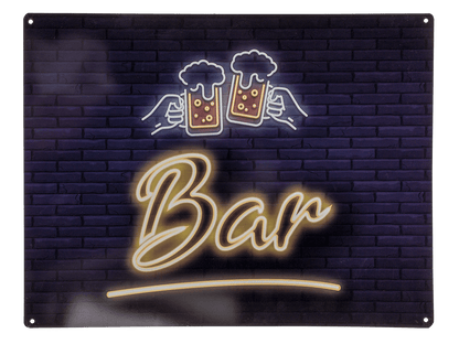 Metal sign, Bar, approx. 30 x 40 cm