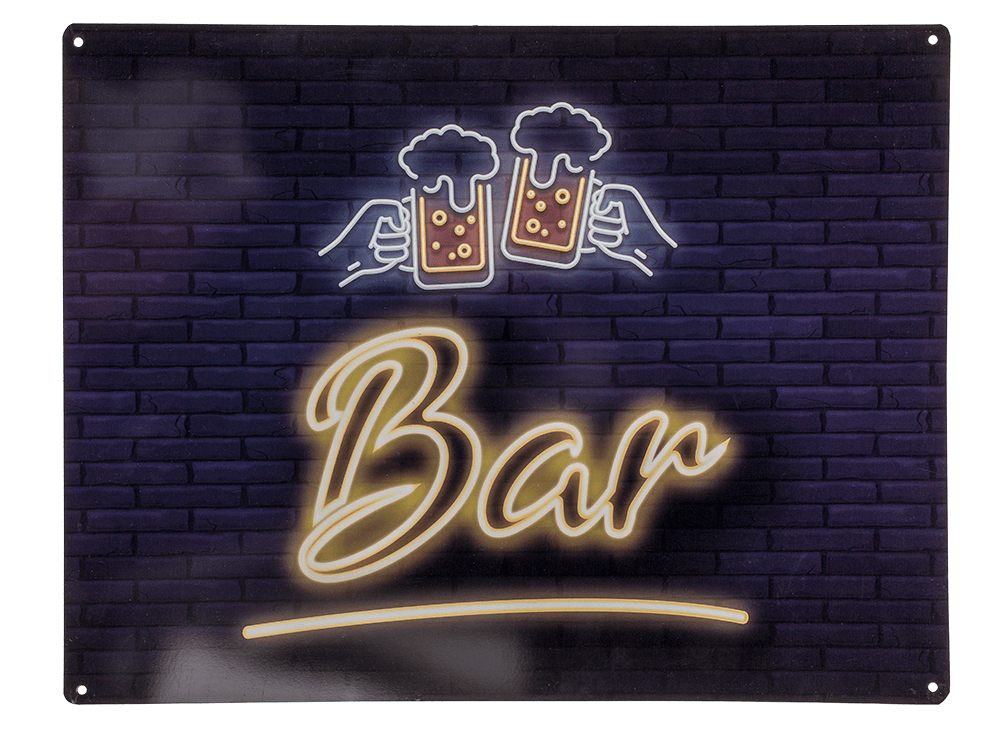 Metal sign, Bar, approx. 30 x 40 cm